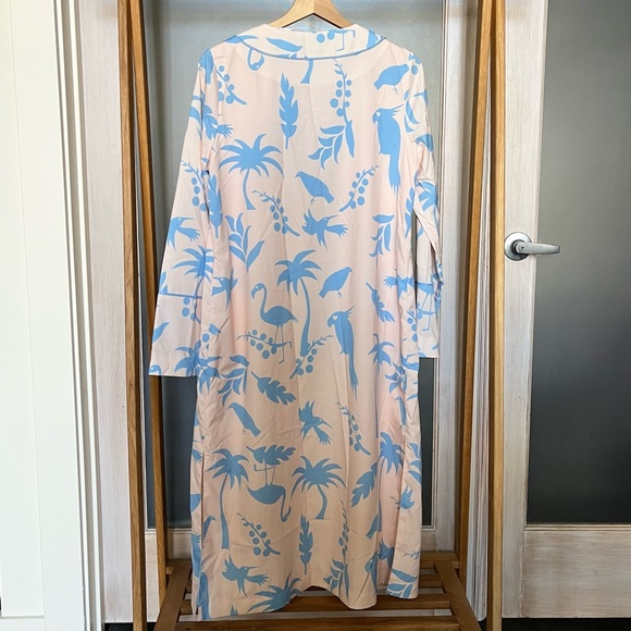 DAILY INDULGENCE BLUSH AND BLUE PRINT DUSTER ROBE - Picture 5 of 5
